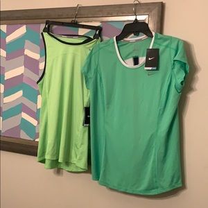 2 Nike Dri Fit running tanks NWT Large